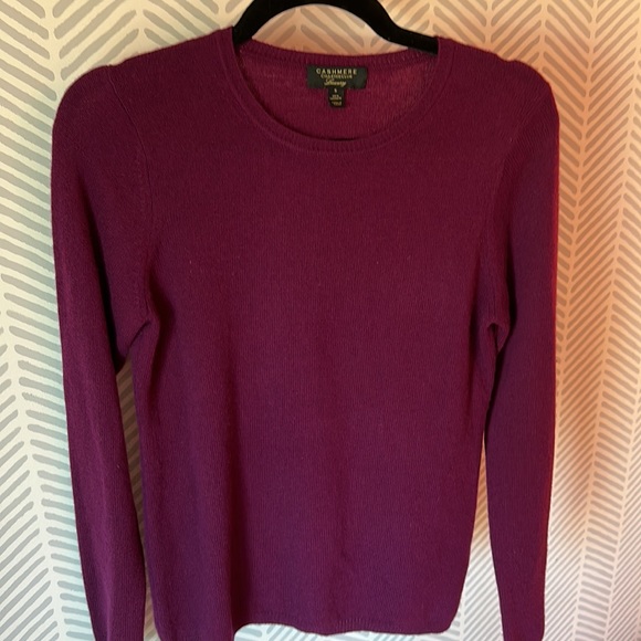 Charter Club Luxury Cashmere Purple Crew Neck Sweater 🍇 - Picture 4 of 6